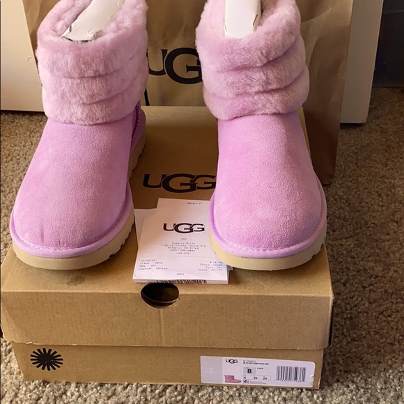 Light Purple Mini Quilted Ugg Boots 